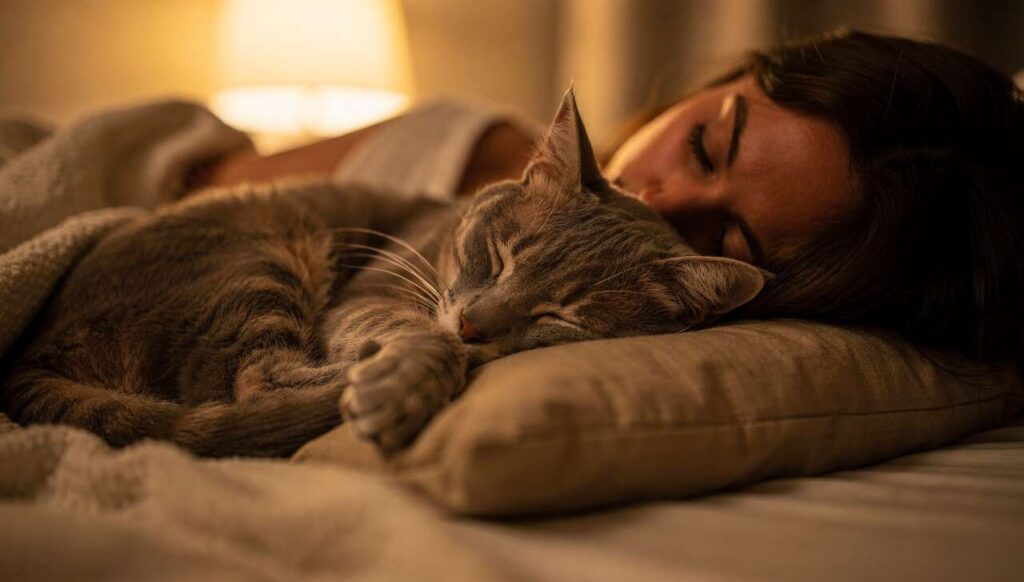 Waarom katten bij je hoofd of voeten slapen: gedragsbiologen leggen het verschil uit