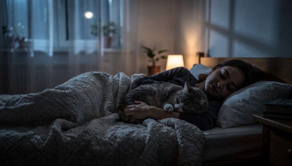 Waarom katten bij je slapen: de positie onthult meer over jullie band dan je denkt