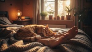 Waarom katten bij je voeten slapen en niet bij je hoofd: de positie onthult jullie band