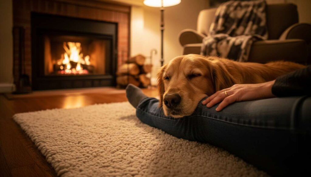 Je hond leunt tegen je been en dat is geen toeval — de reden is ontroerend